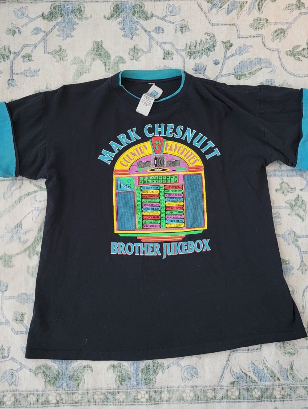 Mark Chesnutt Men's Brother Jukebox Short Sleeve Tee - Black/Teal